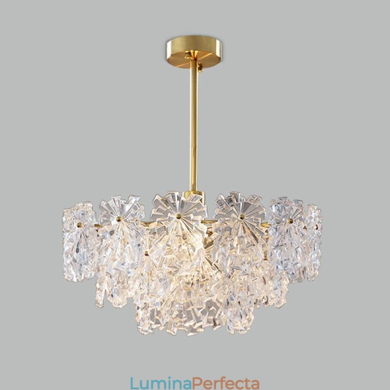 Lumină suspendată de lux Decor Candelabru din sticlă Living