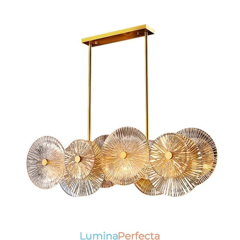 Candelabru cu disc Spark modern Lampă suspendată din sticlă pentru decorarea casei
