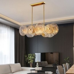 Candelabru cu disc Spark modern Lampă suspendată din sticlă pentru decorarea casei