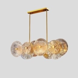 Candelabru cu disc Spark modern Lampă suspendată din sticlă pentru decorarea casei