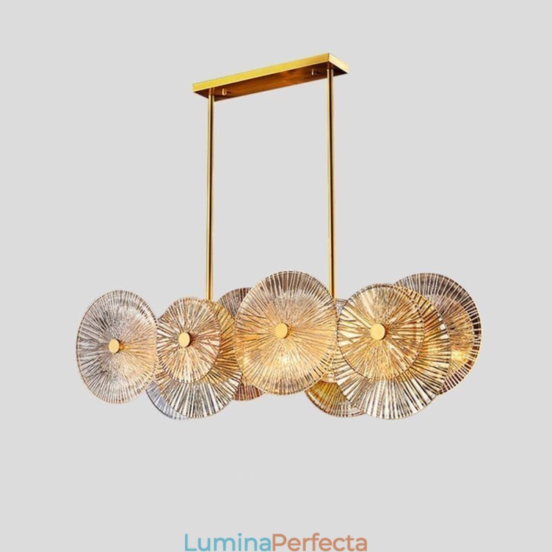 Candelabru cu disc Spark modern Lampă suspendată din sticlă pentru decorarea casei