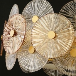 Candelabru cu disc Spark modern Lampă suspendată din sticlă pentru decorarea casei