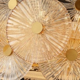 Candelabru cu disc Spark modern Lampă suspendată din sticlă pentru decorarea casei