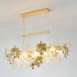 Lampă cu pandantiv din frunze de arțar, decorațiuni pentru casă, iluminat din sticlă