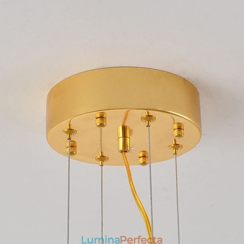 Candelabru de artă în formă de evantai de sticlă europeană