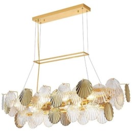 Candelabru de sticlă de lux Lampă de modă Lampă suspendată din sticlă în formă de scoică