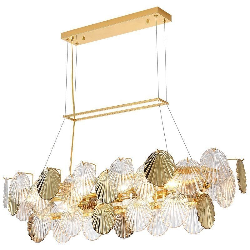 Candelabru de sticlă de lux Lampă de modă Lampă suspendată din sticlă în formă de scoică