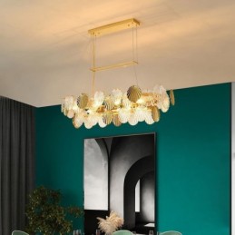 Candelabru de sticlă de lux Lampă de modă Lampă suspendată din sticlă în formă de scoică