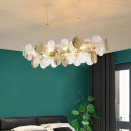 Candelabru de sticlă de lux Lampă de modă Lampă suspendată din sticlă în formă de scoică