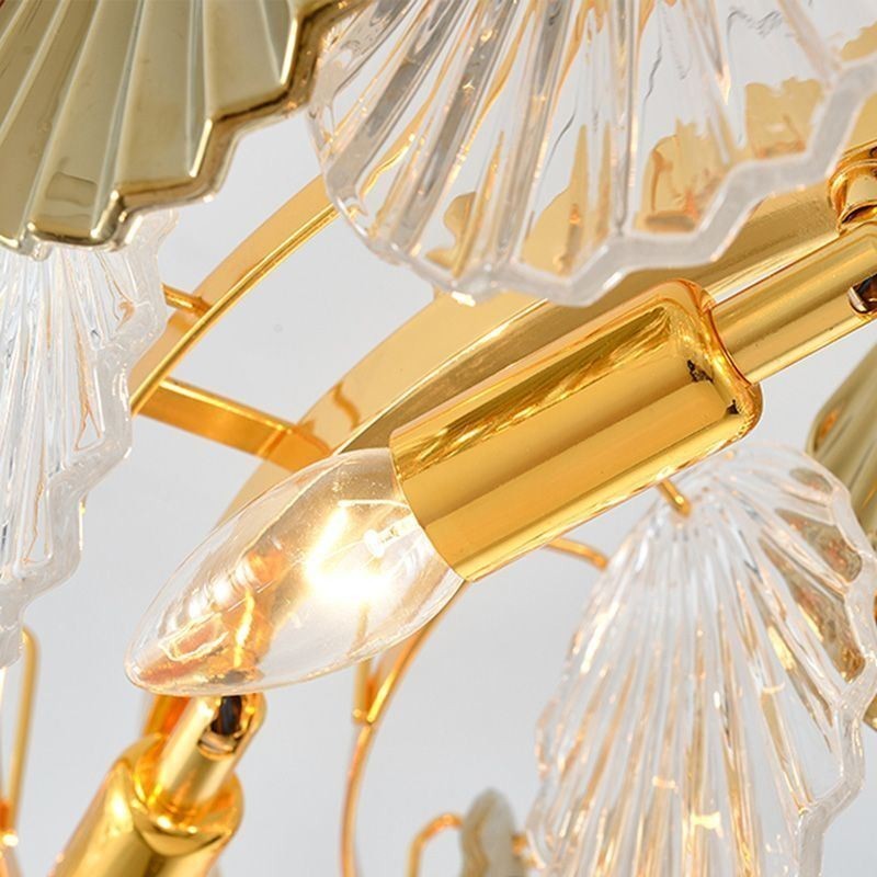 Candelabru de sticlă de lux Lampă de modă Lampă suspendată din sticlă în formă de scoică