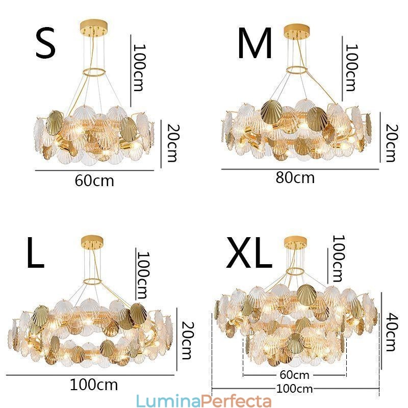 Candelabru modern din sticlă Shell Lights Dining