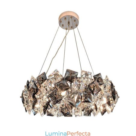 Candelabru de sticlă de lux, modern, minimalist, suspendat Living Candelabru de sticlă de lux, modern, minimalist, suspendat Living