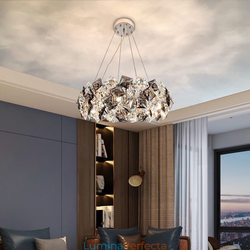 Candelabru de sticlă de lux, modern, minimalist, suspendat Living