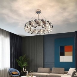 Candelabru de sticlă de lux, modern, minimalist, suspendat Living