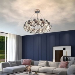Candelabru de sticlă de lux, modern, minimalist, suspendat Living