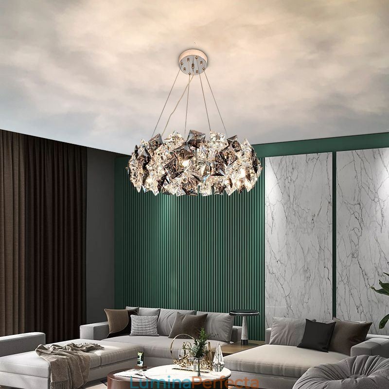 Candelabru de sticlă de lux, modern, minimalist, suspendat Living