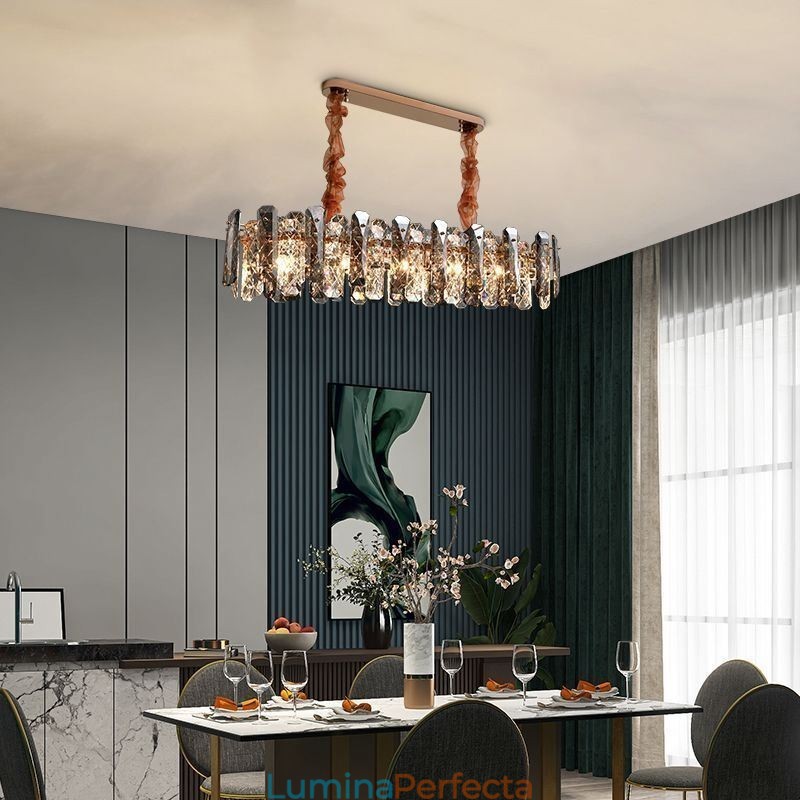 Lumină suspendată modernă din sticlă Corp de iluminat suspendat de lux Dining