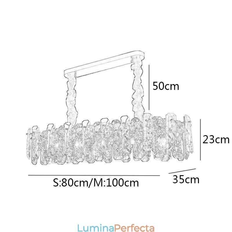 Lumină suspendată modernă din sticlă Corp de iluminat suspendat de lux Dining