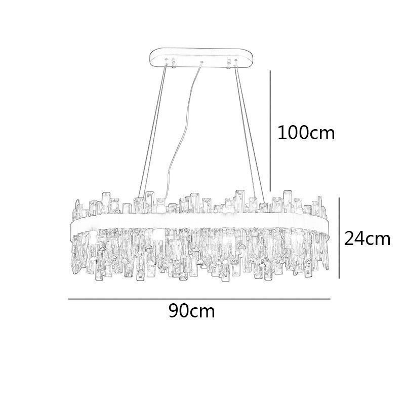 Candelabru de lux ușor de sticlă modernă