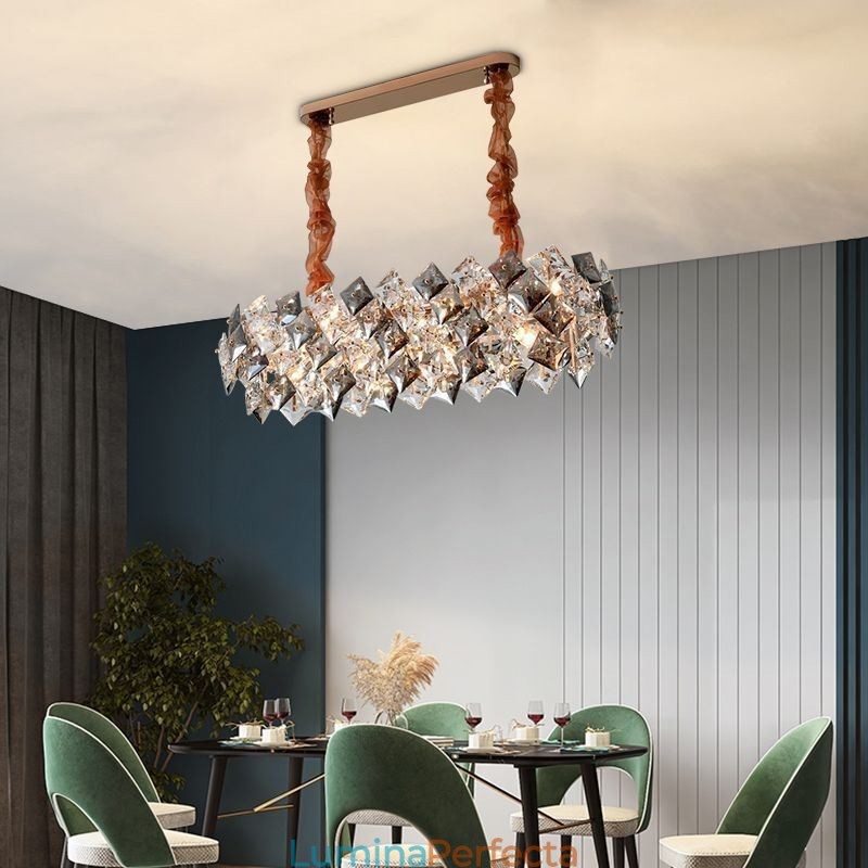 Candelabru din sticlă europeană Creative Light Lumină suspendată de lux