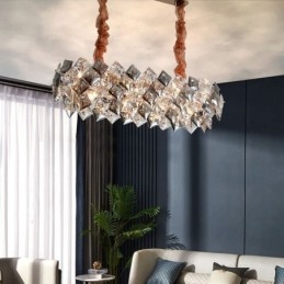 Candelabru din sticlă europeană Creative Light Lumină suspendată de lux
