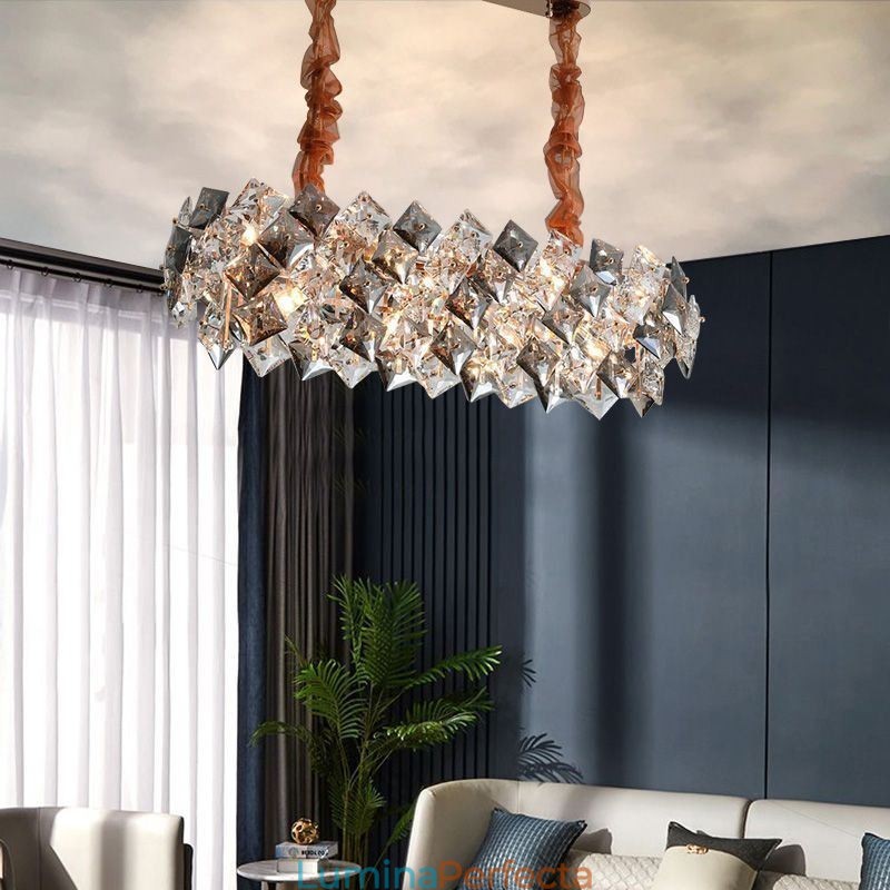 Candelabru din sticlă europeană Creative Light Lumină suspendată de lux