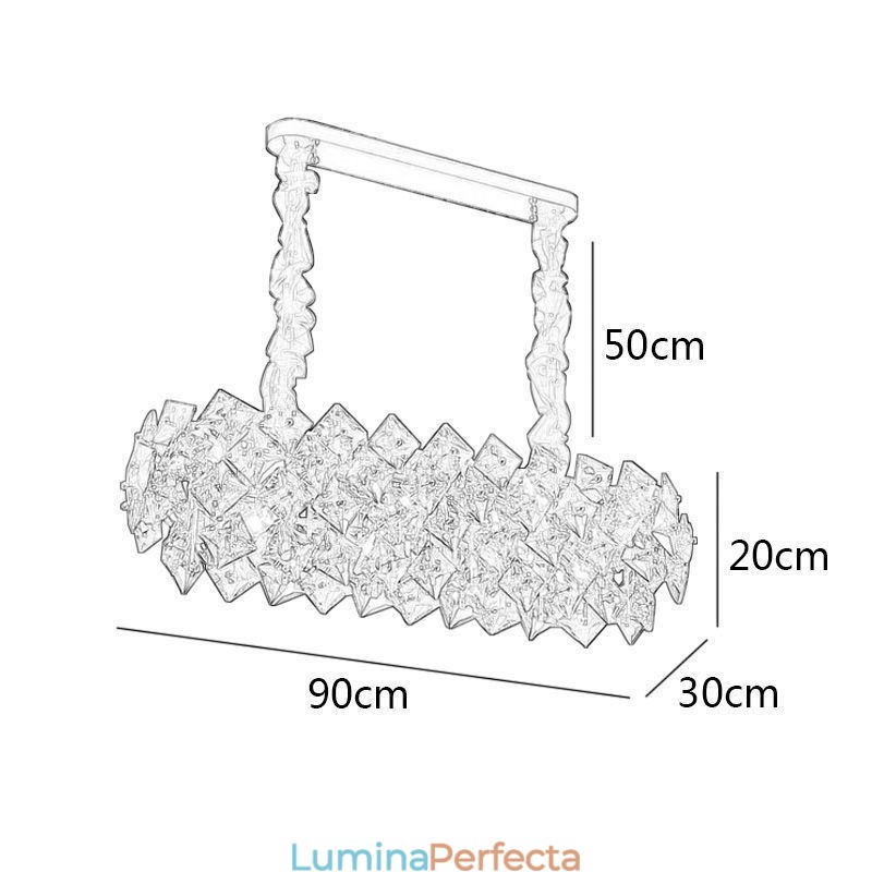 Candelabru din sticlă europeană Creative Light Lumină suspendată de lux