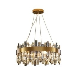 Candelabru din sticlă de lux în stil european, lumina suspendată Living