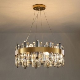 Candelabru din sticlă de lux în stil european, lumina suspendată Living