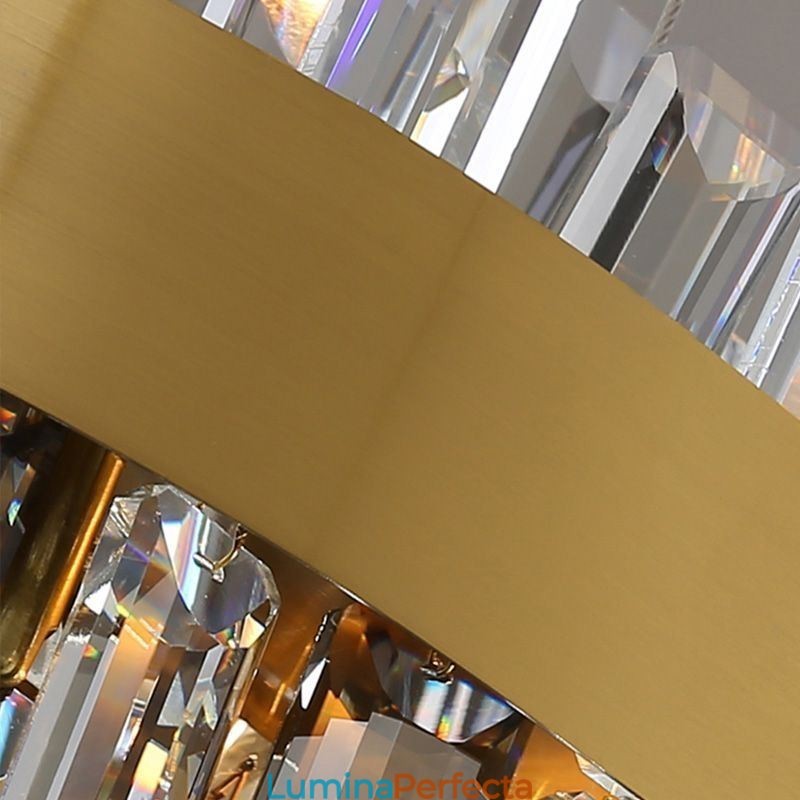Candelabru din sticlă de lux în stil european, lumina suspendată Living