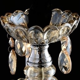 3 Lumini Stilul palatului Candelabru de sticla cu bec de lumanare