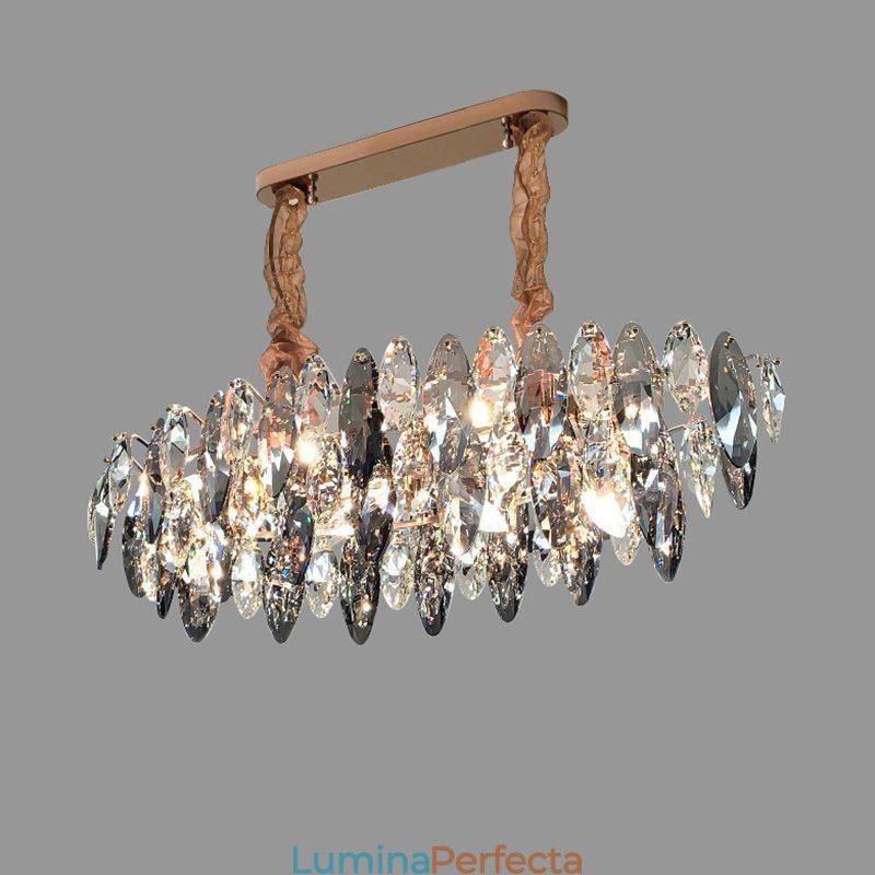 Lumină Lumină suspendată de lux Decor pentru casă Candelabru din sticlă Living