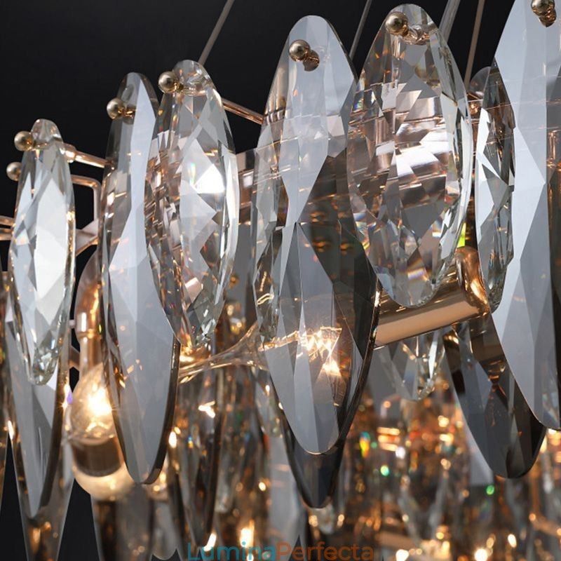Lumină Lumină suspendată de lux Decor pentru casă Candelabru din sticlă Living