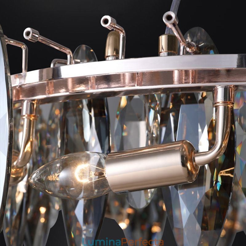 Lumină Lumină suspendată de lux Decor pentru casă Candelabru din sticlă Living