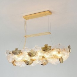 Candelabru de artă în formă de ventilator din sticlă europeană