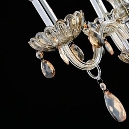 3 Lumini Stilul palatului Candelabru de sticla cu bec de lumanare