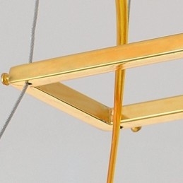 Candelabru de artă în formă de ventilator din sticlă europeană