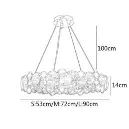 Candelabru din sticlă europeană Creative Light Lumină suspendată de lux