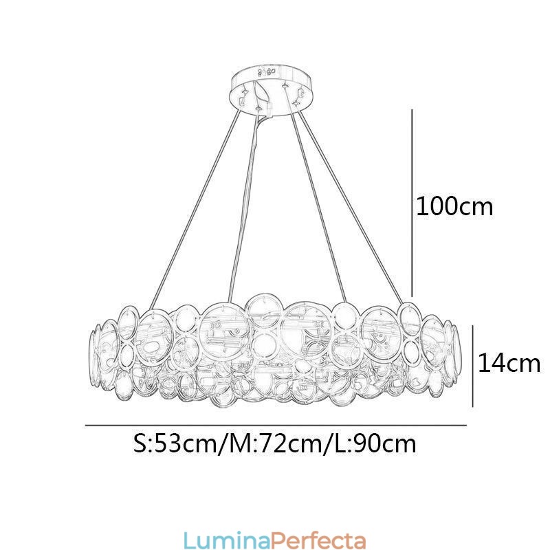 Candelabru din sticlă europeană Creative Light Lumină suspendată de lux