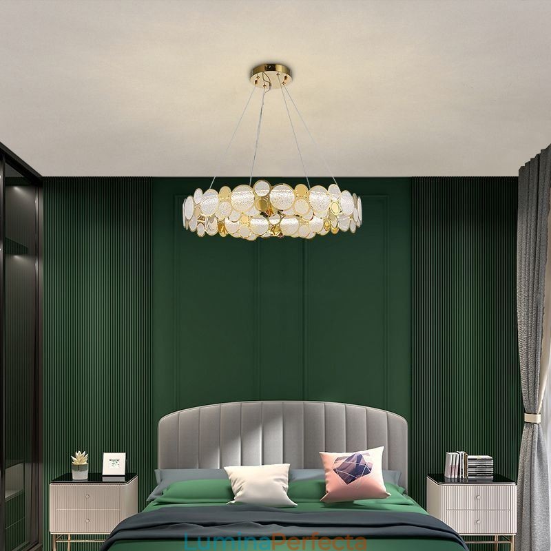 Candelabru din sticlă europeană Creative Light Lumină suspendată de lux
