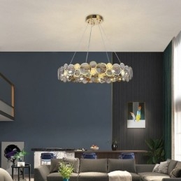 Candelabru din sticlă europeană Creative Light Lumină suspendată de lux