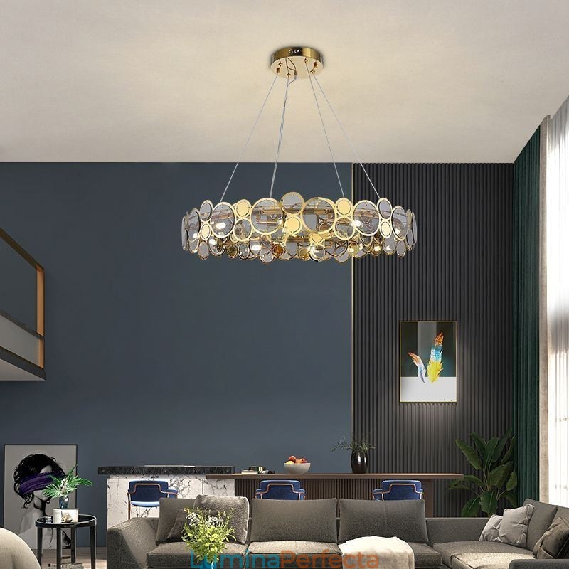 Candelabru din sticlă europeană Creative Light Lumină suspendată de lux