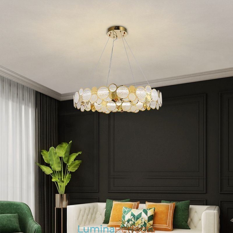 Candelabru din sticlă europeană Creative Light Lumină suspendată de lux