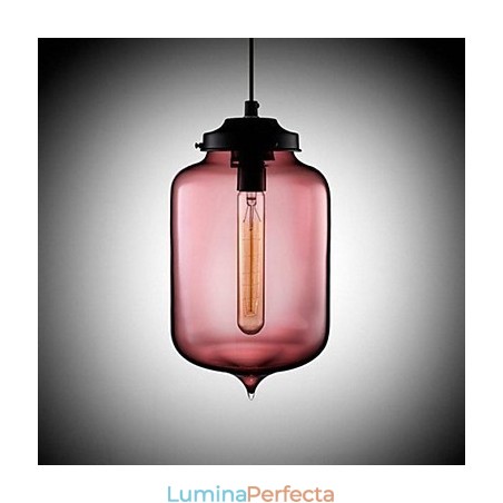 Pandantiv cu design sticle, 1 lumină, pictură minimalistă din fier Pandantiv cu design sticle, 1 lumină, pictură minimalistă din fier