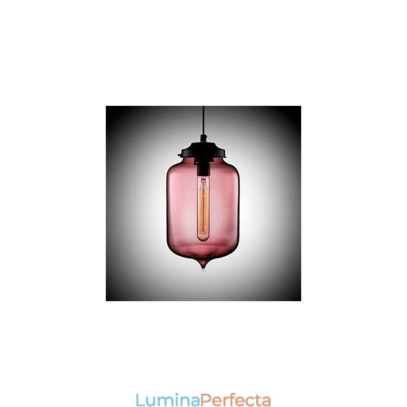 Pandantiv cu design sticle, 1 lumină, pictură minimalistă din fier