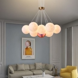 Candelabru Moon Bubble Lampă suspendată modernă cu bile cu imprimare 3D
