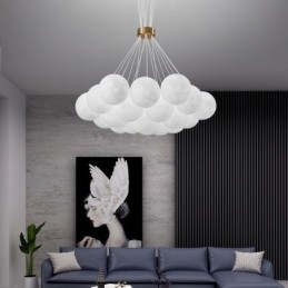 Candelabru Moon Bubble Lampă suspendată modernă cu bile cu imprimare 3D