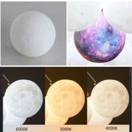 Candelabru Moon Bubble Lampă suspendată modernă cu bile cu imprimare 3D