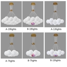 Candelabru Moon Bubble Lampă suspendată modernă cu bile cu imprimare 3D