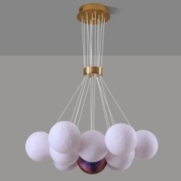 Candelabru Moon Bubble Lampă suspendată modernă cu bile cu imprimare 3D